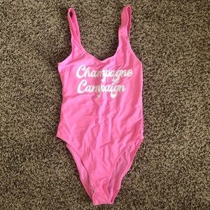 Champaign Campaign One Piece Pink Bathing Suit